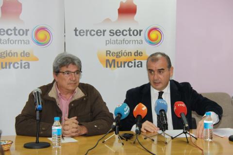 Luciano Poyato con Diego Cruzado, presidente de la Plataforma del Tercer Sector de Murcia