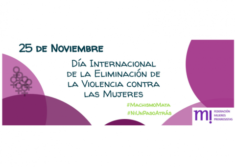 Imagen con el texto 25 noviembre, Día Internacional para la Eliminación de la Violencia contra la Mujer