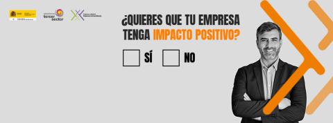 ¿Quieres que tu empresa tenga impacto positivo? Imagen promocional de la campaña de la Casilla Empresa Solidaria