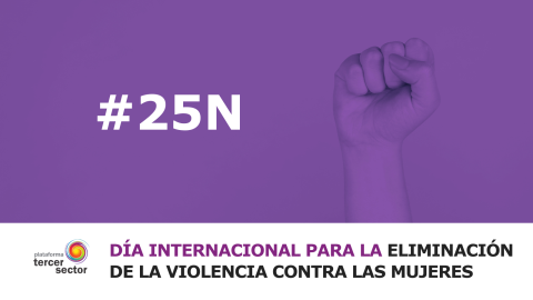 Día Internacional para la Eliminación de la Violencia contra las Mujeres. En la imagen, un puño cerrado hacia arriba. 