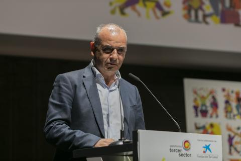 Imagen del presidente de la Plataforma del Tercer Sector, Luciano Poyato, en el Día Nacional del Tercer Sector.