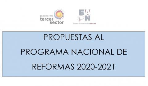 propuestas al Programa Nacional de Reformas 2020-2021