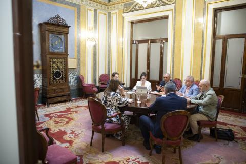 Reunión de la Plataforma del Tercer Sector con la presidenta del Congreso. En la imagen aparecen representantes de la PTS y Francina Armengol en torno a una mesa de trabajo. 