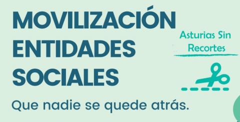 Imagen del cartel de movilización de entidades sociales en Asturias 