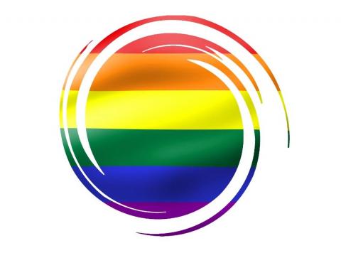 Logo de la PTS con los colores del Orgullo 
