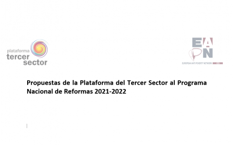Propuestas de la Plataforma del Tercer Sector al Programa Nacional de Reformas 2021-2022