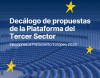 Portada del decálogo de propuestas para las elecciones al parlamento europeo